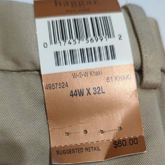 Haggar Men's Tan Chinos - Picture 3 of 7